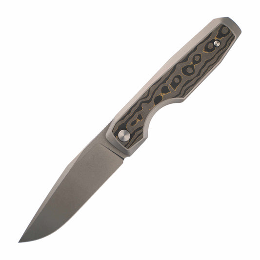 Vero Engineering Isotope Mini Gold Camo FatCarbon, Stonewash M390