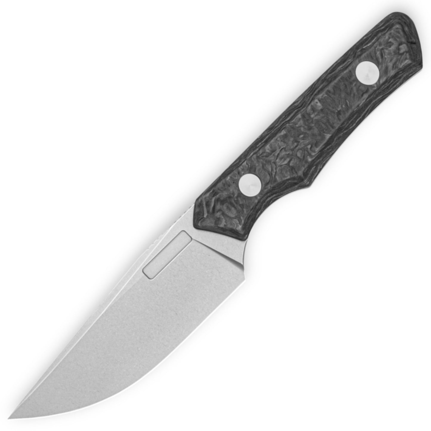 Vero Engineering Myelin Fixed Blade Marbled Carbon Fiber, Stonewash M390