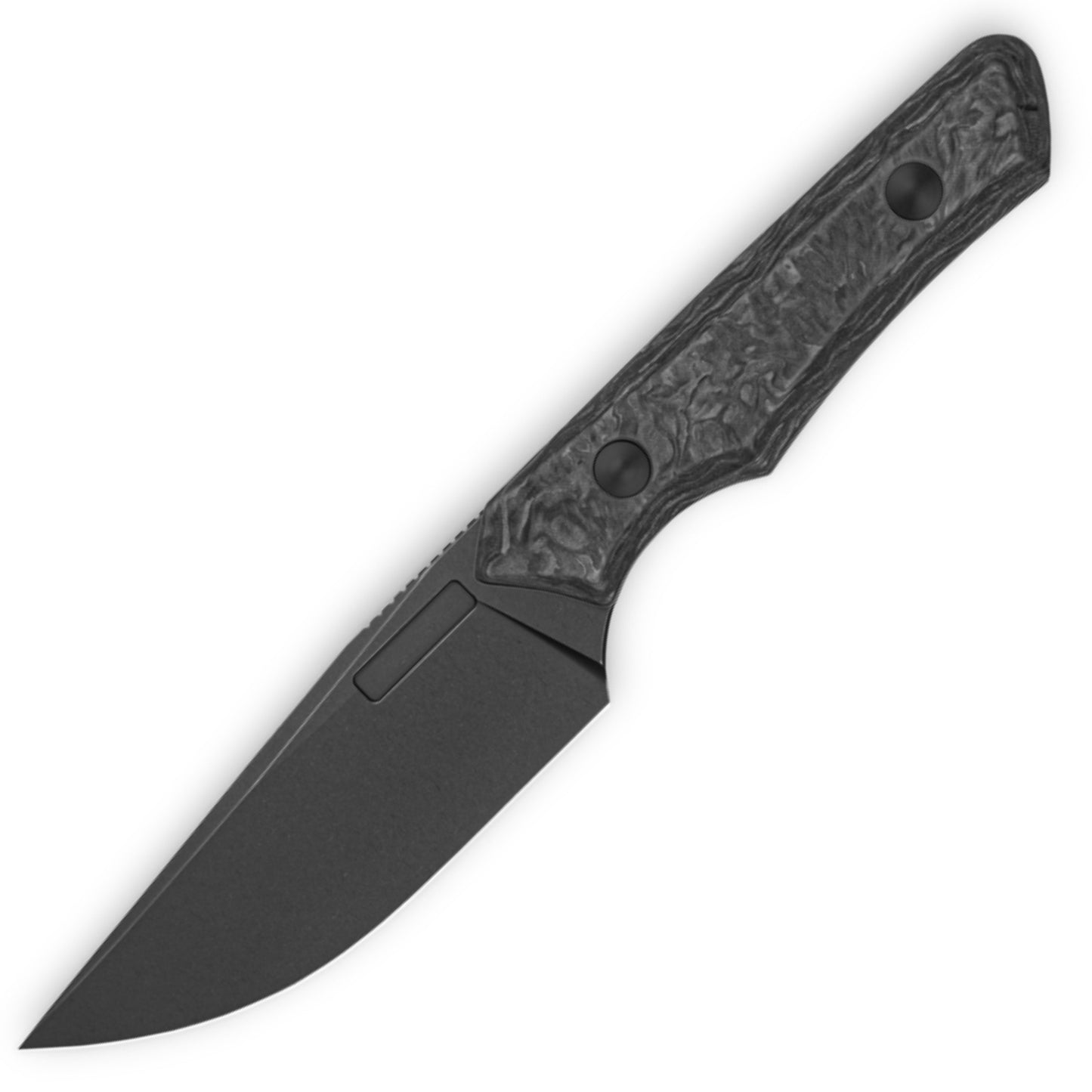 Vero Engineering Myelin Fixed Blade Marbled Carbon Fiber, Blackwash M390