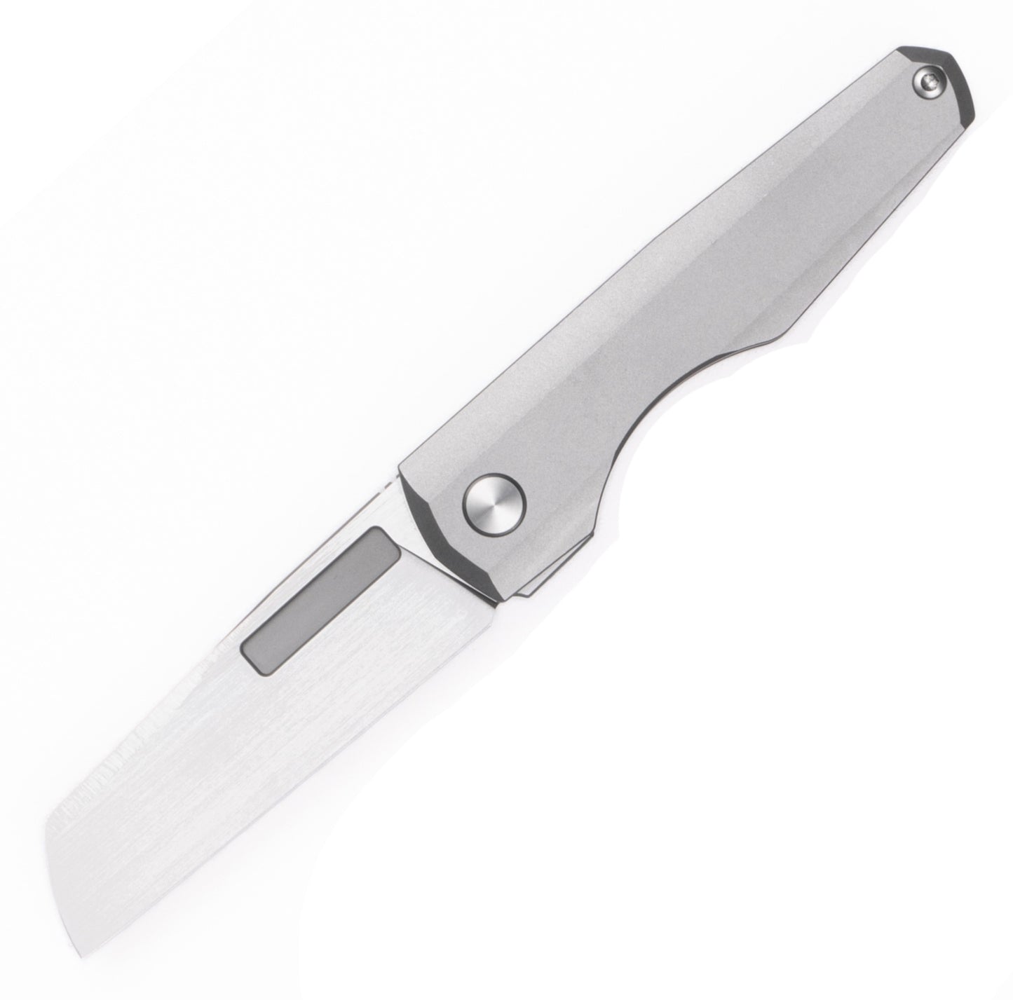 Vero Neuron Non-Flipper, Stonewash Titanium Handles / Hand Satin M390 Blade
