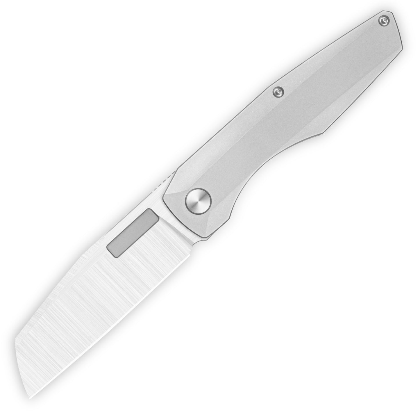 Vero Axon Liner Lock, Stonewash Titanium Handles / Belt Satin M390 Blade